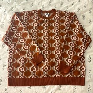 Aritzia Sweater Brown Pattern